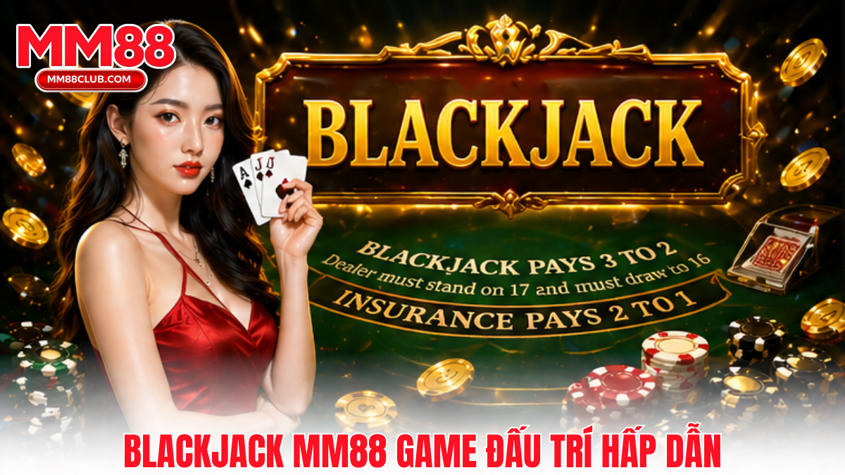 Blackjack MM88 game bài đấu trí hấp dẫn với luật chơi dễ hiểu cho người mới