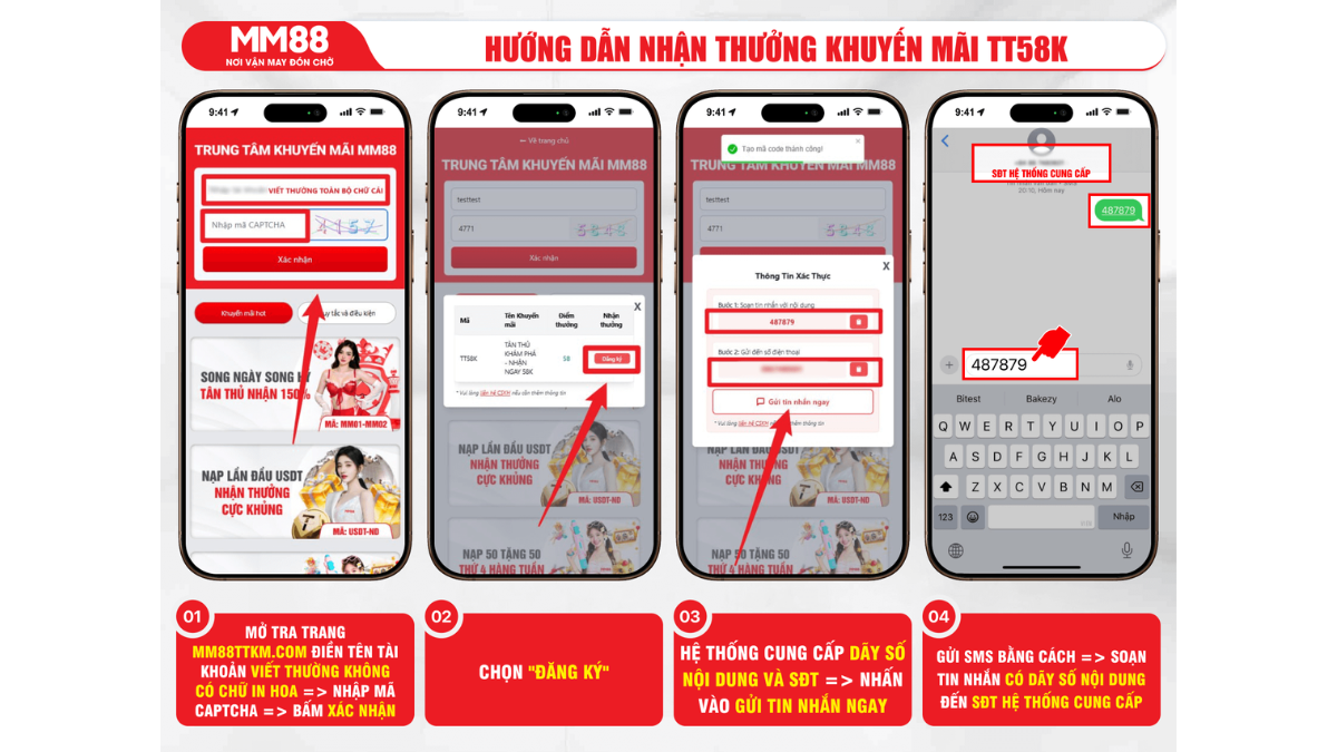 hướng dẫn nhận code 58k MM88 chi tiết từng bước cho người mới