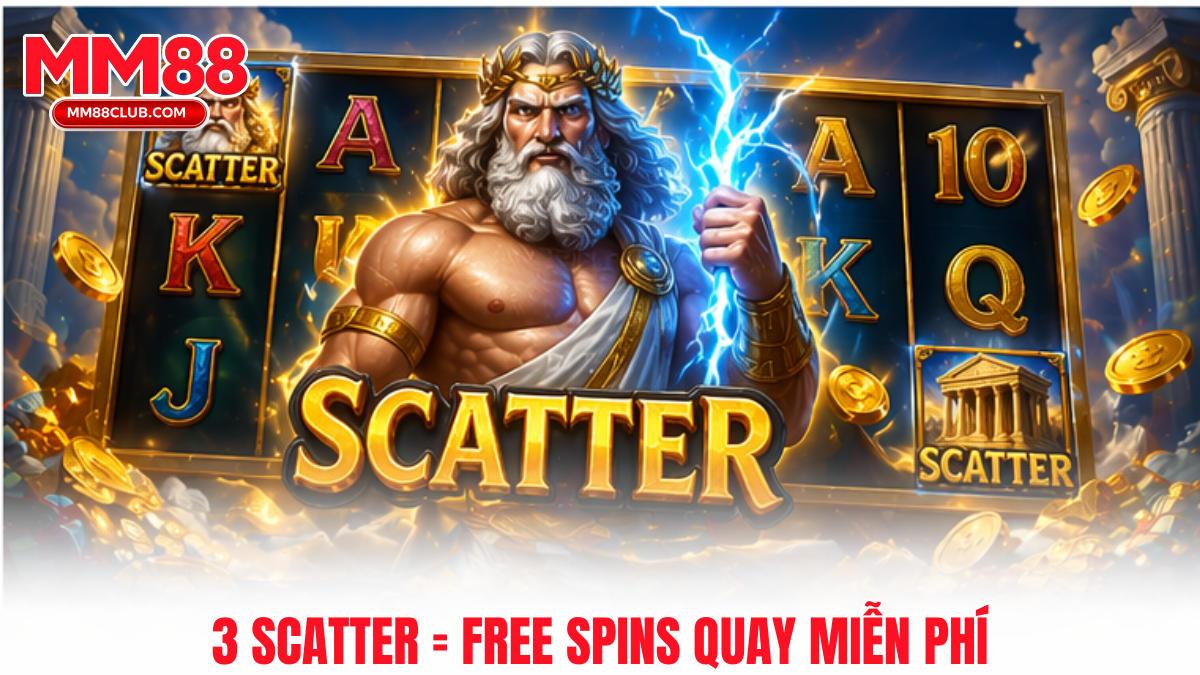 cách kích hoạt free spins trong nổ hũ MM88 bằng scatter